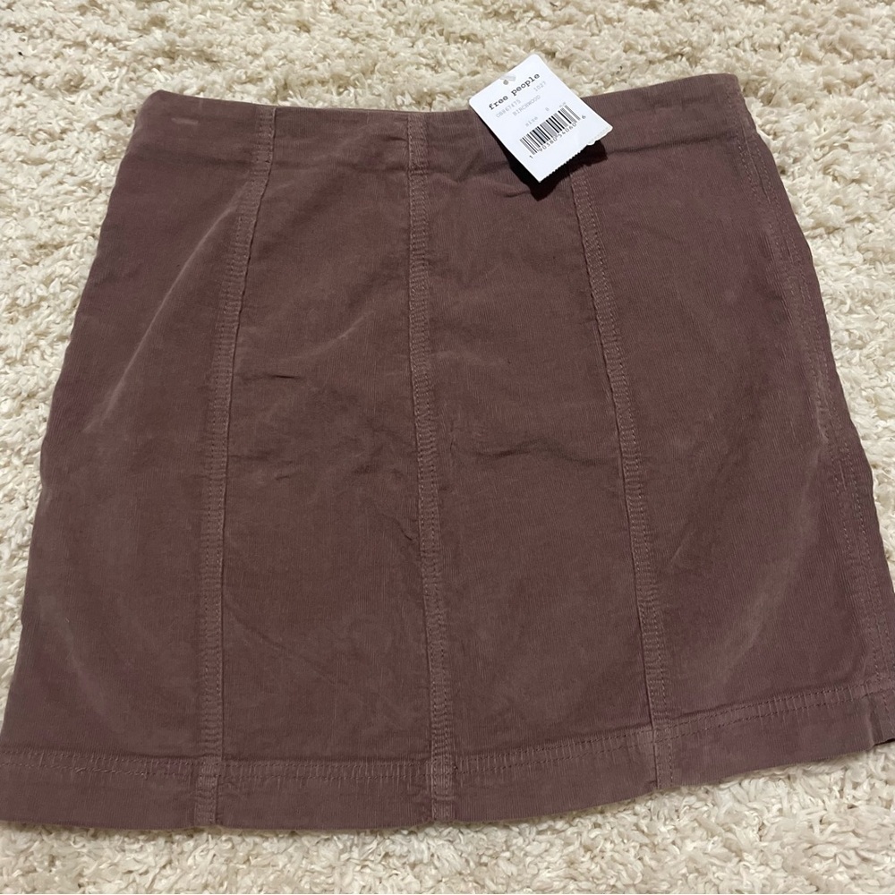NWT FREE PEOPLE brown mini skirt size 8